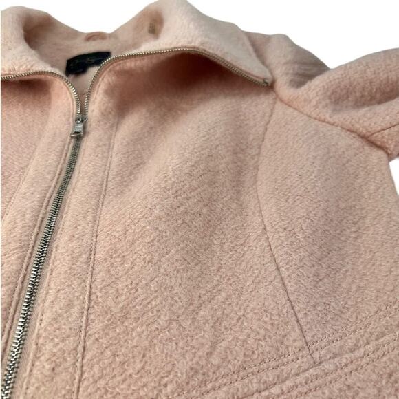 Jessica Simpson Zippered Boucle Wool Blend Blush Lined Flared Hem Coat Large - Picture 9 of 15